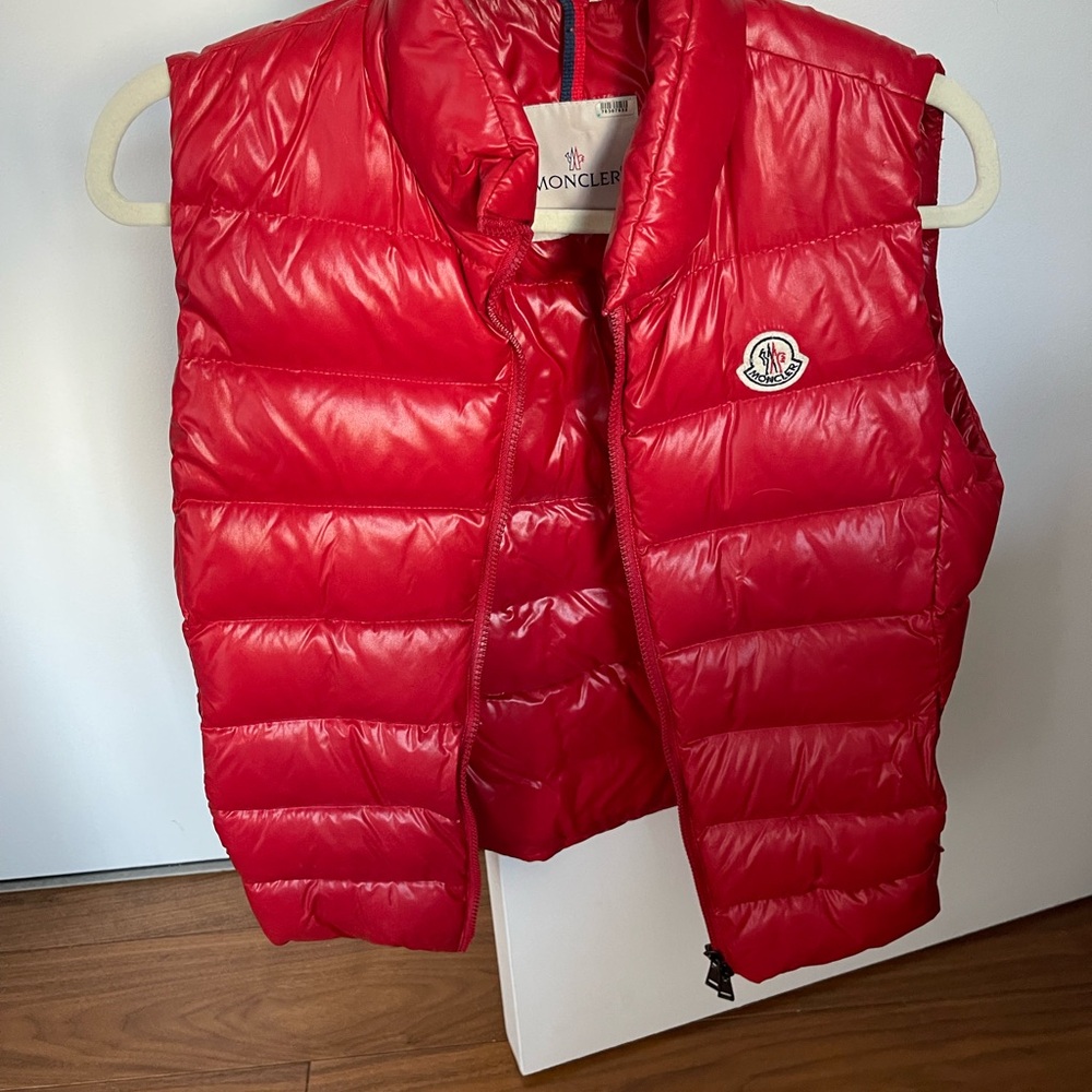 Moncler Vibrant Red Quilted Vest